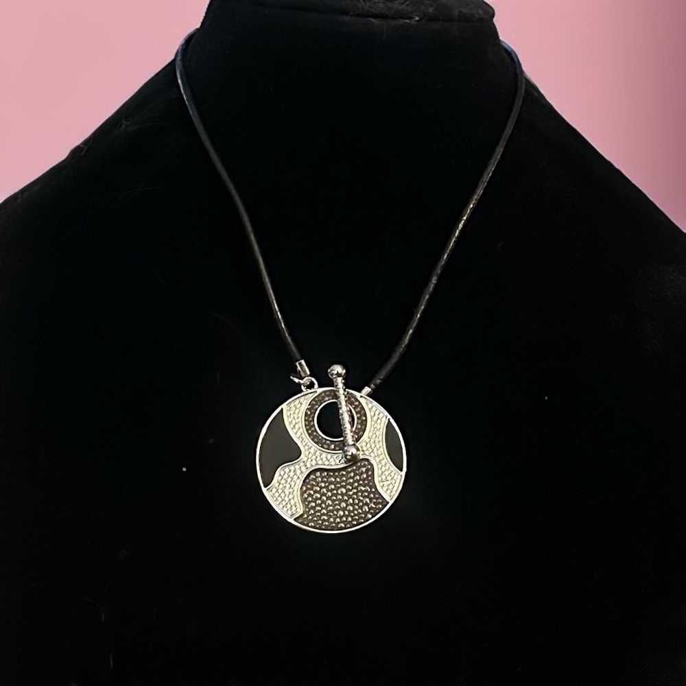 Lia Sophia Jigsaw toggle cord necklace